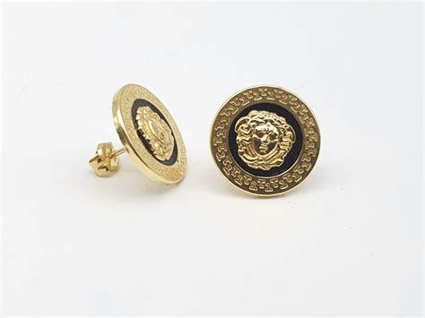 pendientes versace de oro hombre|Pendientes .